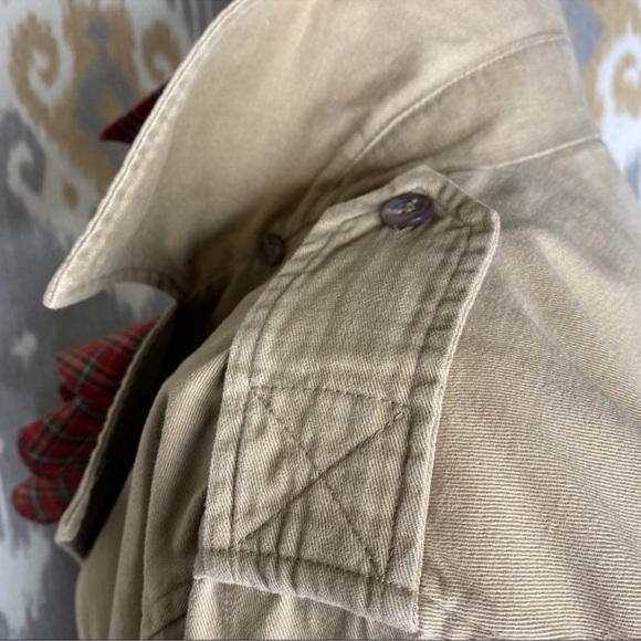 Ralph Lauren Tan Brushed Twill Belted Trench Coat - size 8 - Picture 7 of 14